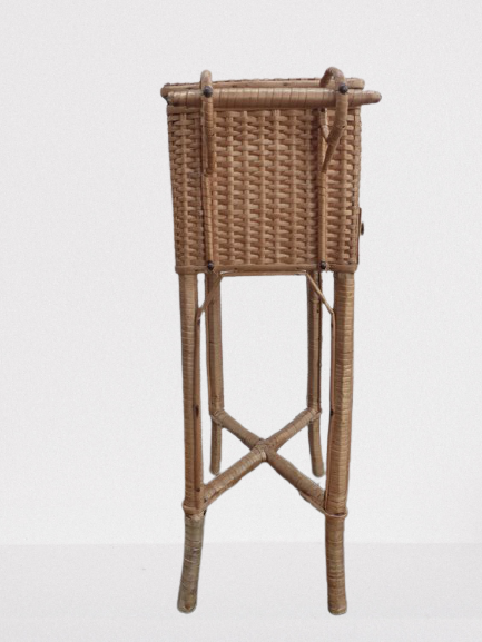 Bedside table tavailleuse wicker vintage