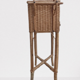 Bedside table tavailleuse wicker vintage