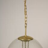 Big Ball Vintage lamp, Glass and brass by SAKU, 1970s