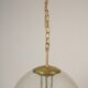 Vintage Big Ball Lamp, Glass and Brass by SAKU, 1970s
