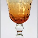 Series of 5 glasses wine from the Rhine Roemer St Louis Crystal model Bubbles