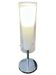 Glass and opaline table lamp with stainless steel base