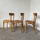 Set of three bistro chairs