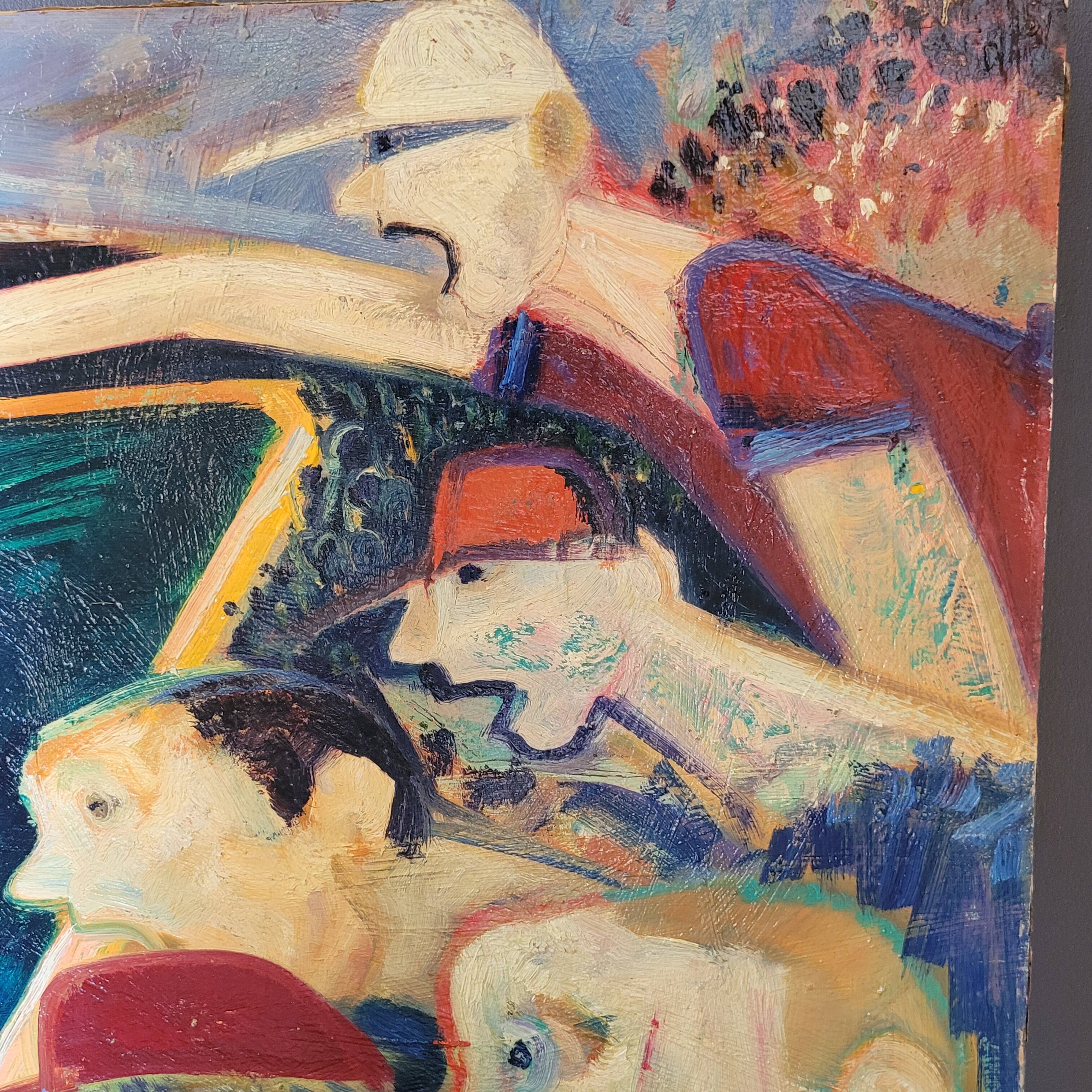 Painting Alain Richard oil on panel