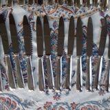 24 Dixi silver metal knives