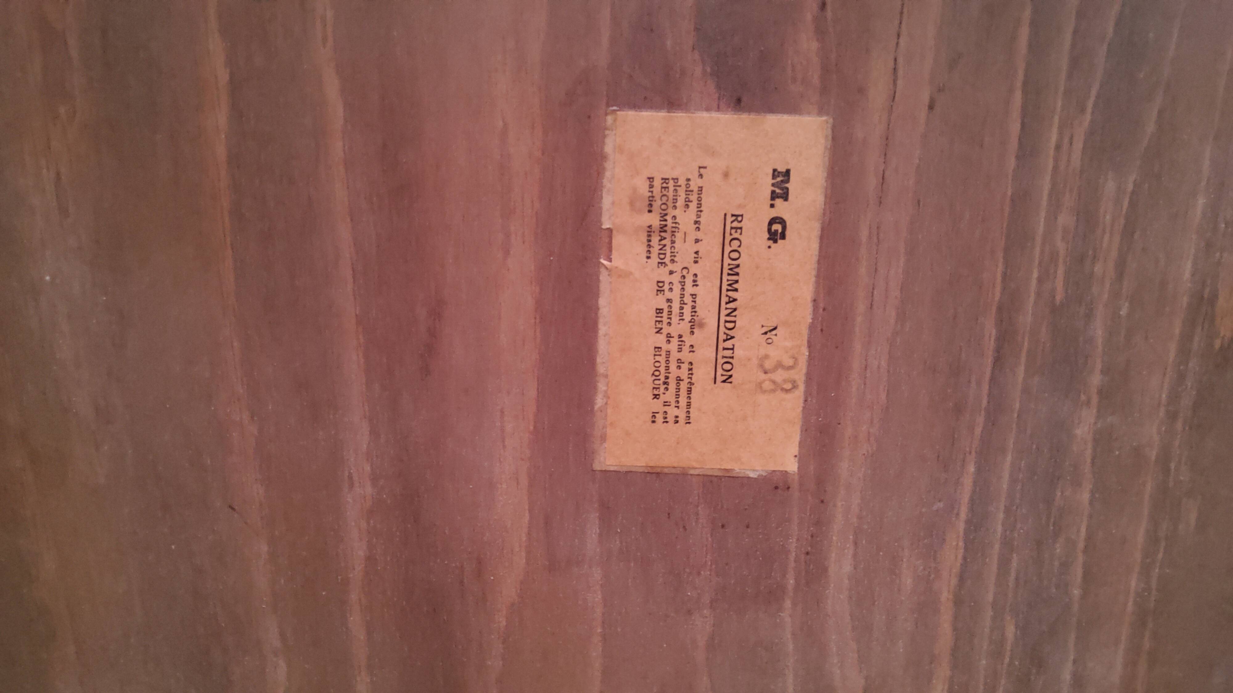 Coffee table of the 60s brutalist compass feet stamped M.G