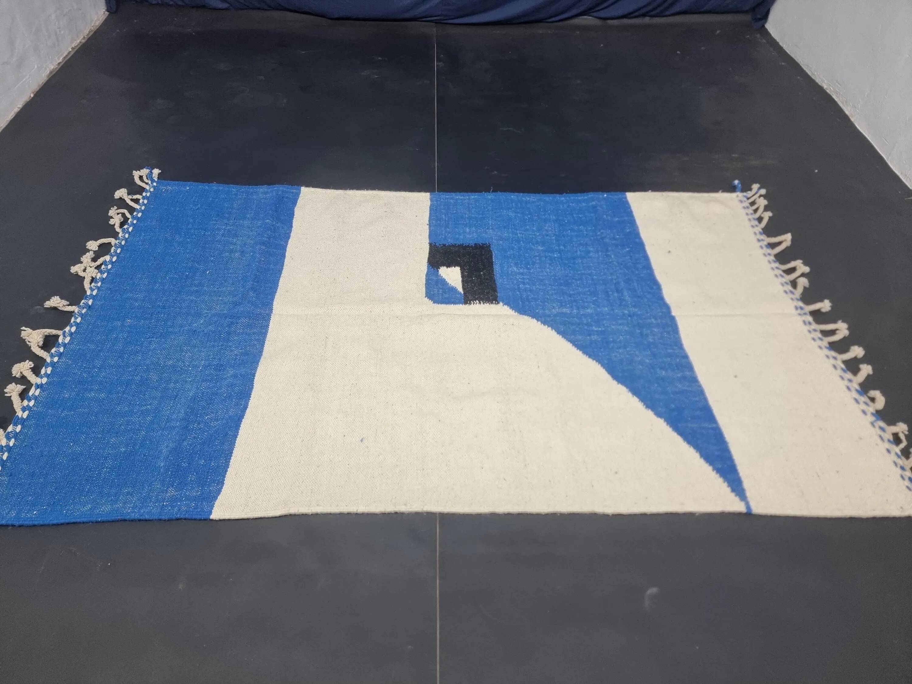 Berber carpet natural wool Morocco 3 x 2 m