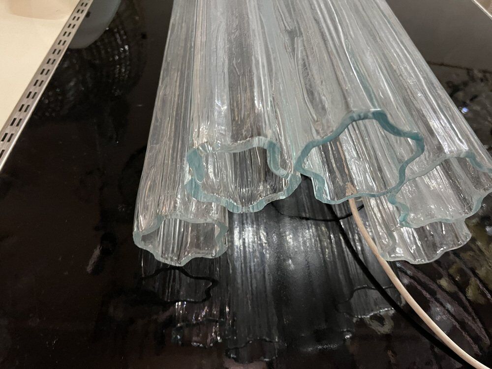 Murano glass tube tronchi sconces, 1980s, set of 2