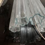 Murano glass tube tronchi sconces, 1980s, set of 2
