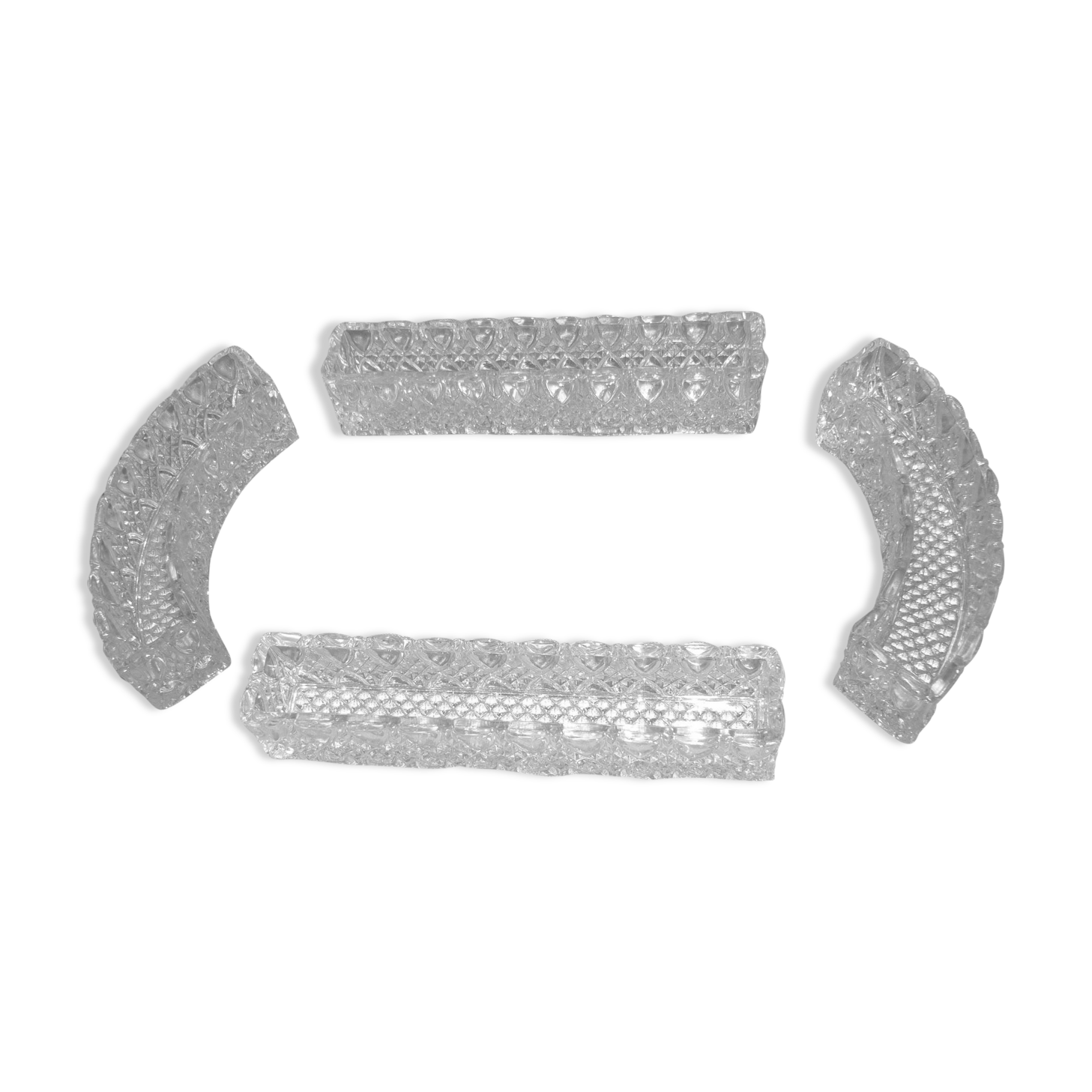 Antique crystal runner or centerpiece