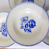 4 hollow plates of Digoin Sarreguemines model Simone 211247