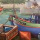 Port de Belle-Île-En-Mer, Citadelle, huile sur toile