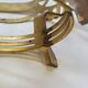 Antique gold metal and cobalt blue glass centerpiece planter