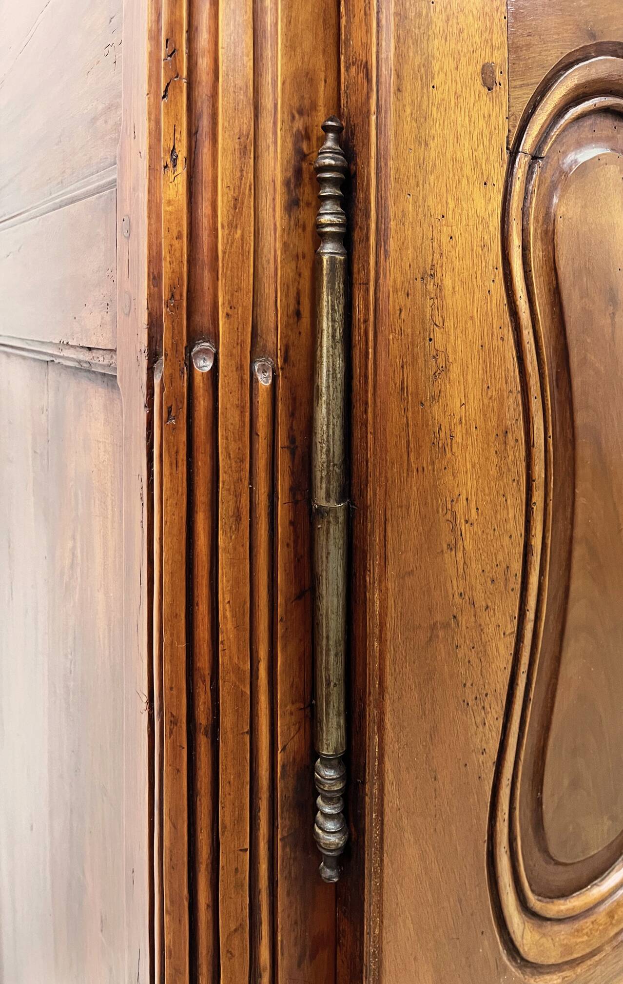 Large Louis XV walnut wardrobe, 19th century