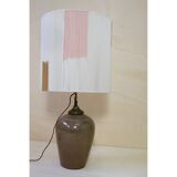 Sandstone lamp base and cotton thread lampshade, 1970s.