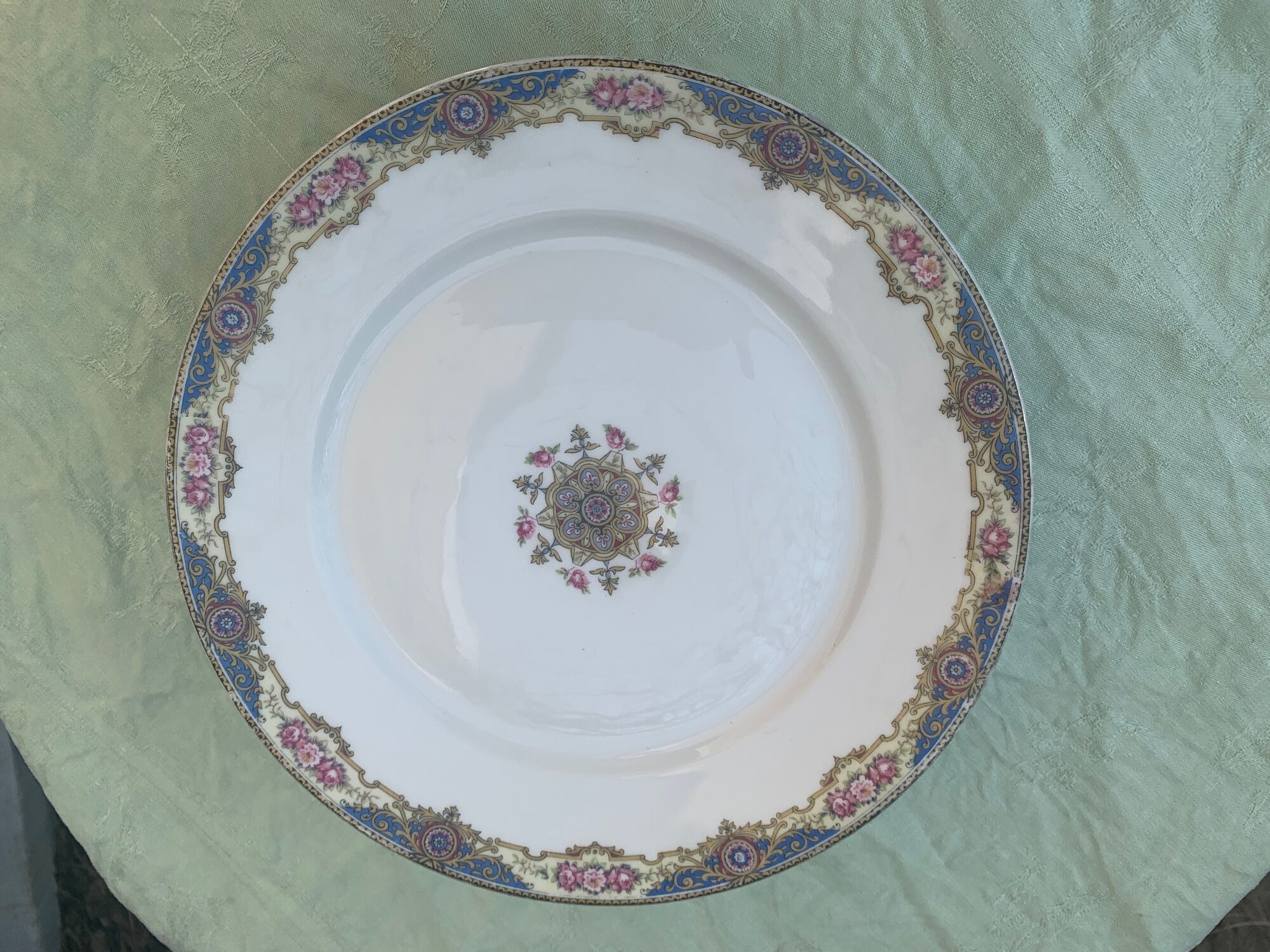 Compotier, porcelain fruit cup signed F. Legrand & cie limoges France