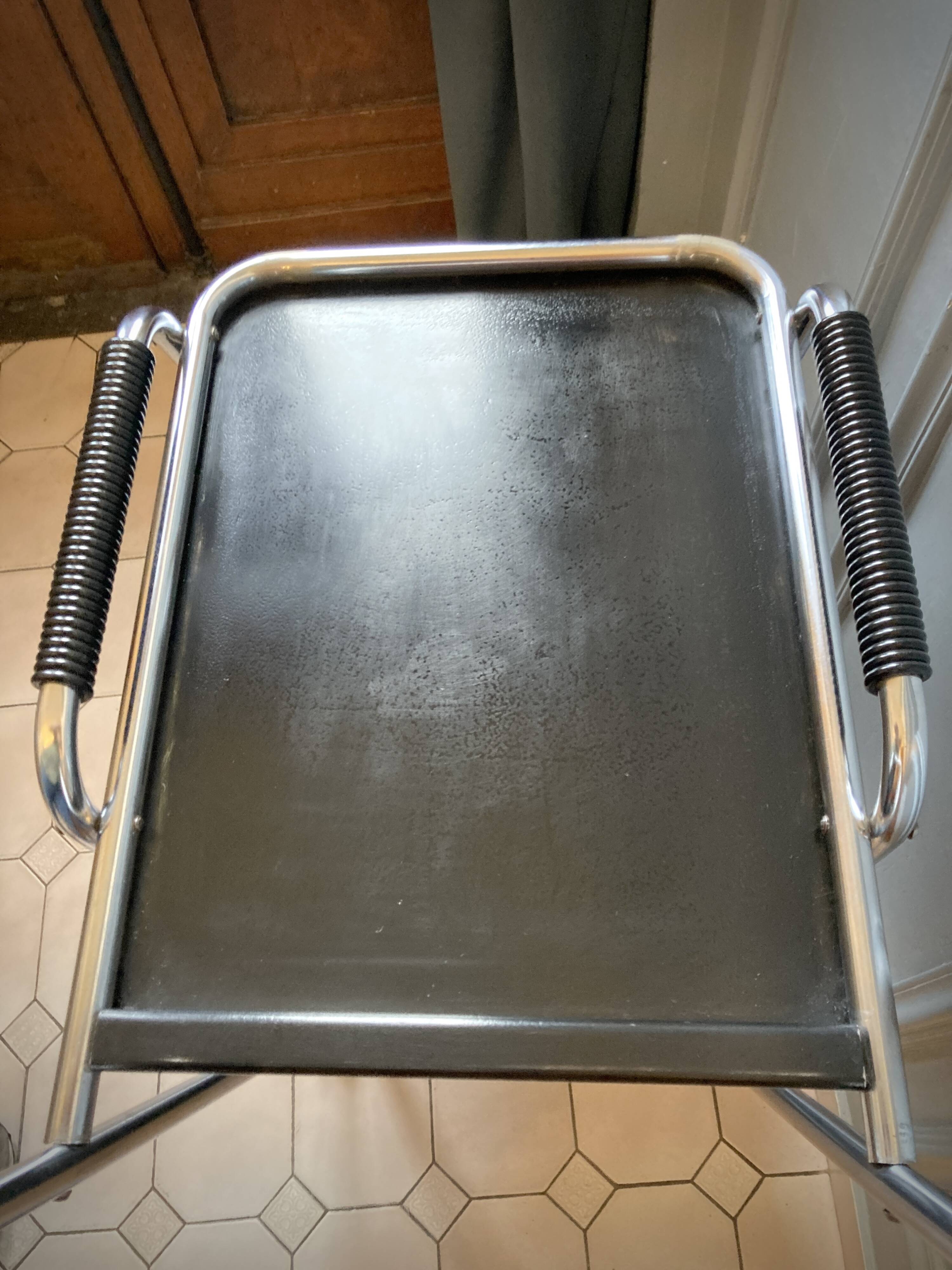 French Regency style metal serving trolley 1950