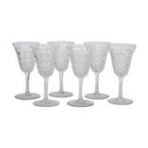Série de 6 verres à vin en cristal de Baccarat modèle Pontarlier