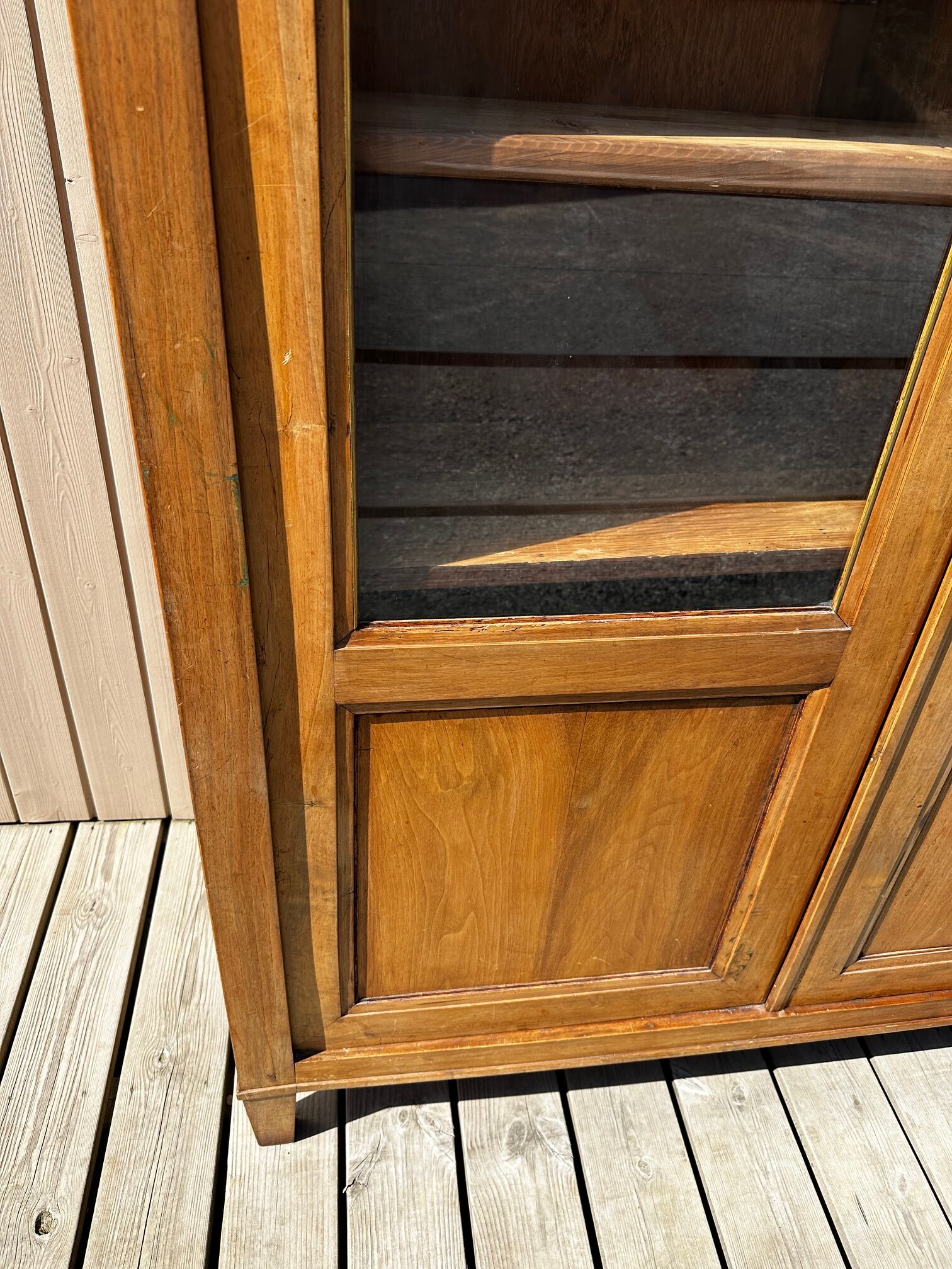 Walnut display cabinet