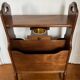 Vintage wooden end table magazine holder