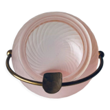 Cendrier boule en verre et laiton