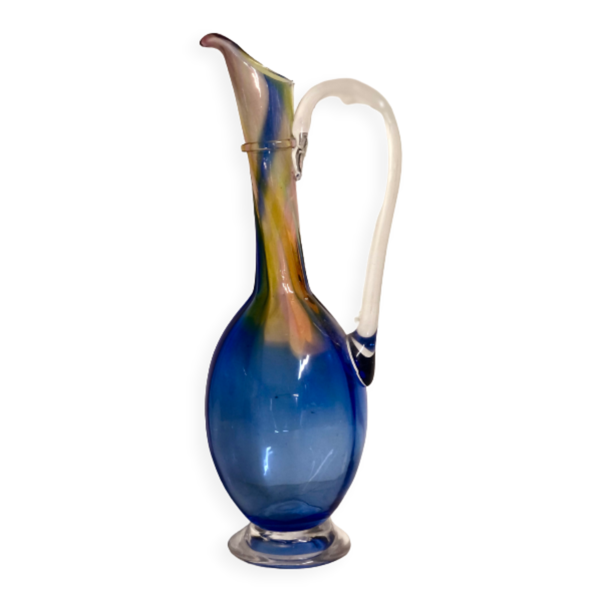 Blue carafe blown glass