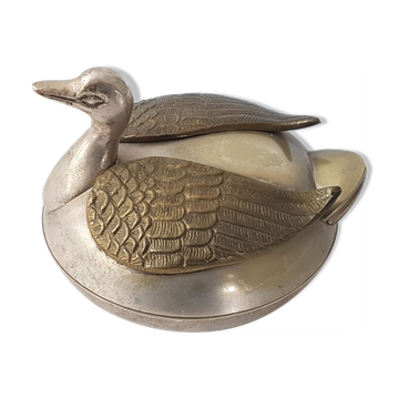 Bonbonniere 1970 vintage silver metal