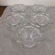 5 bougeoirs en verre en forme de fleurs vintage