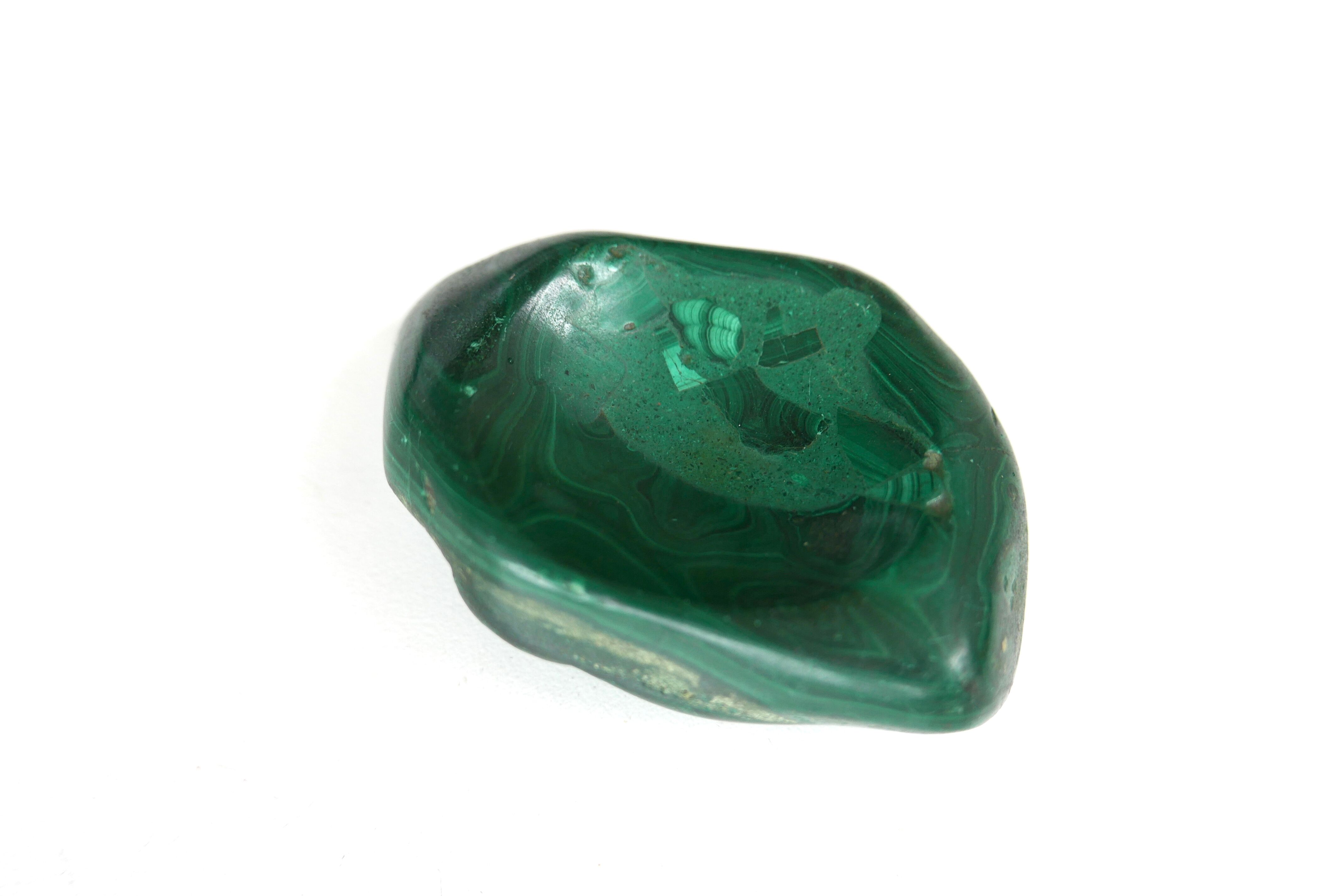 Coupelle en malachite années 70