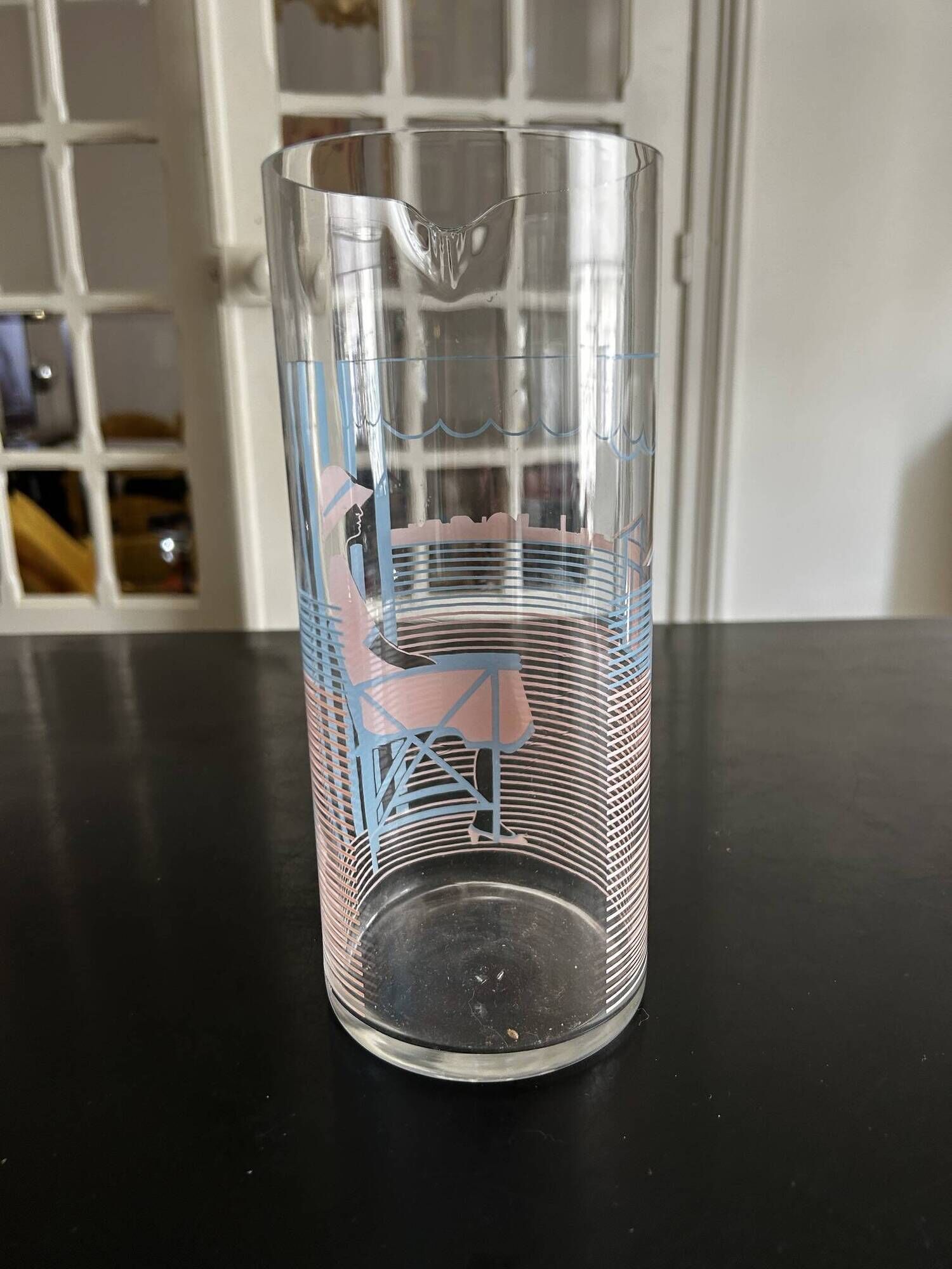 1980s glass pitcher