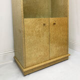 1980s birds eye maple display cabinet memphis milano style 1980s vintage