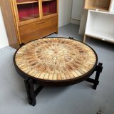 Herbarium round coffee table by Roger Capron