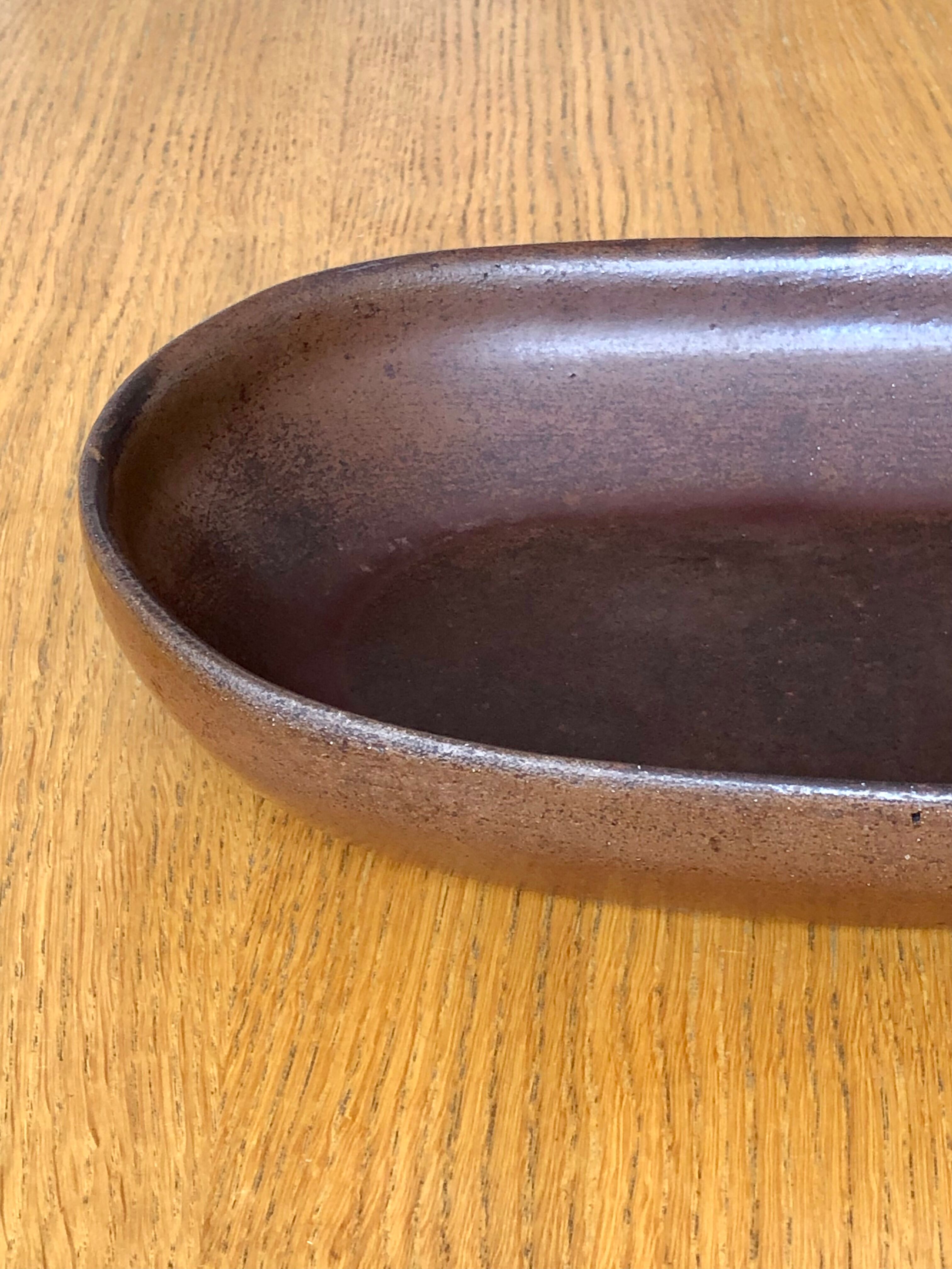 Vintage brown Dutch ceramic dish