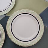 Lot n°2 of 5 Opaceline dessert plates from Salins