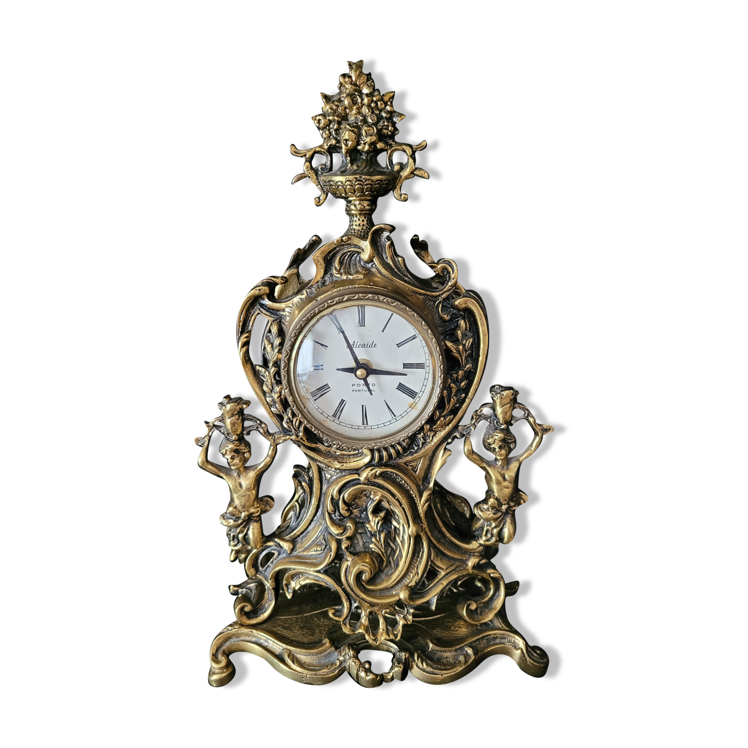 Louis XV style gilded bronze clock