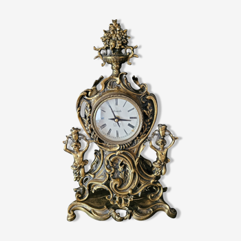 Louis XV style gilded bronze clock