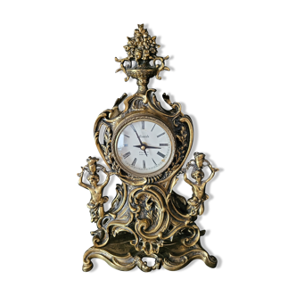 Gilded bronze clock in Louis XV style