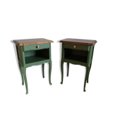 Set of 2 freshly restored bedside tables