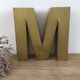 Golden vintage sign letter M