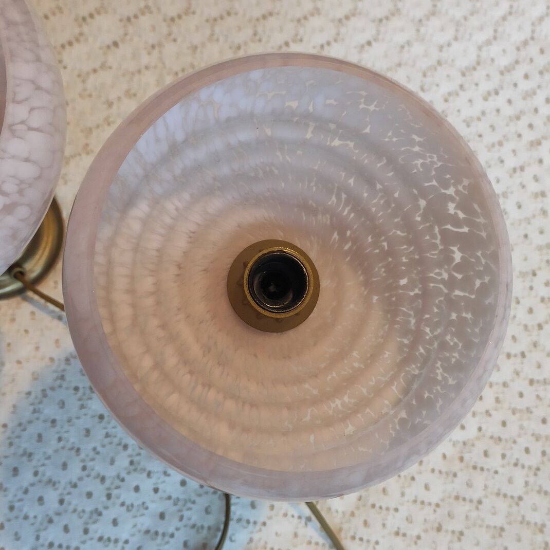 Duo de lampes en verre de Clichy