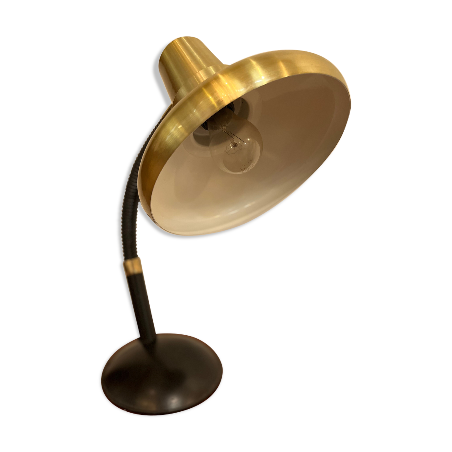 Gold metal desk lamp