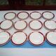 12 Rubis / Digoin dessert plates