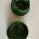 Glazed green earthenware butter dish Foucart Jourdan 1960