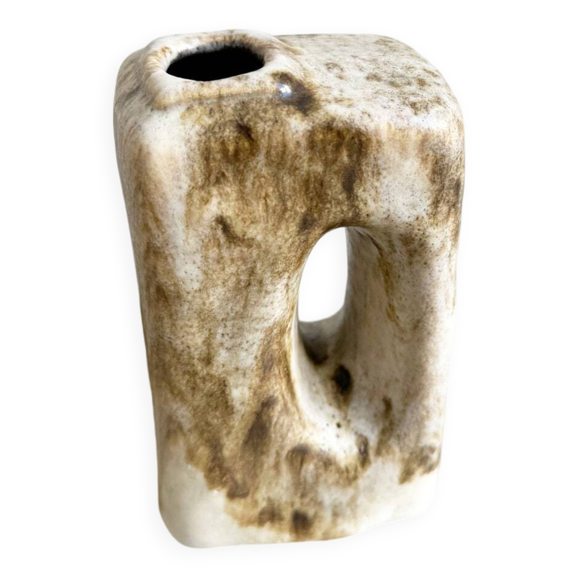 Small vintage Marei ceramic vase - block vase - fat lava - W. Germany