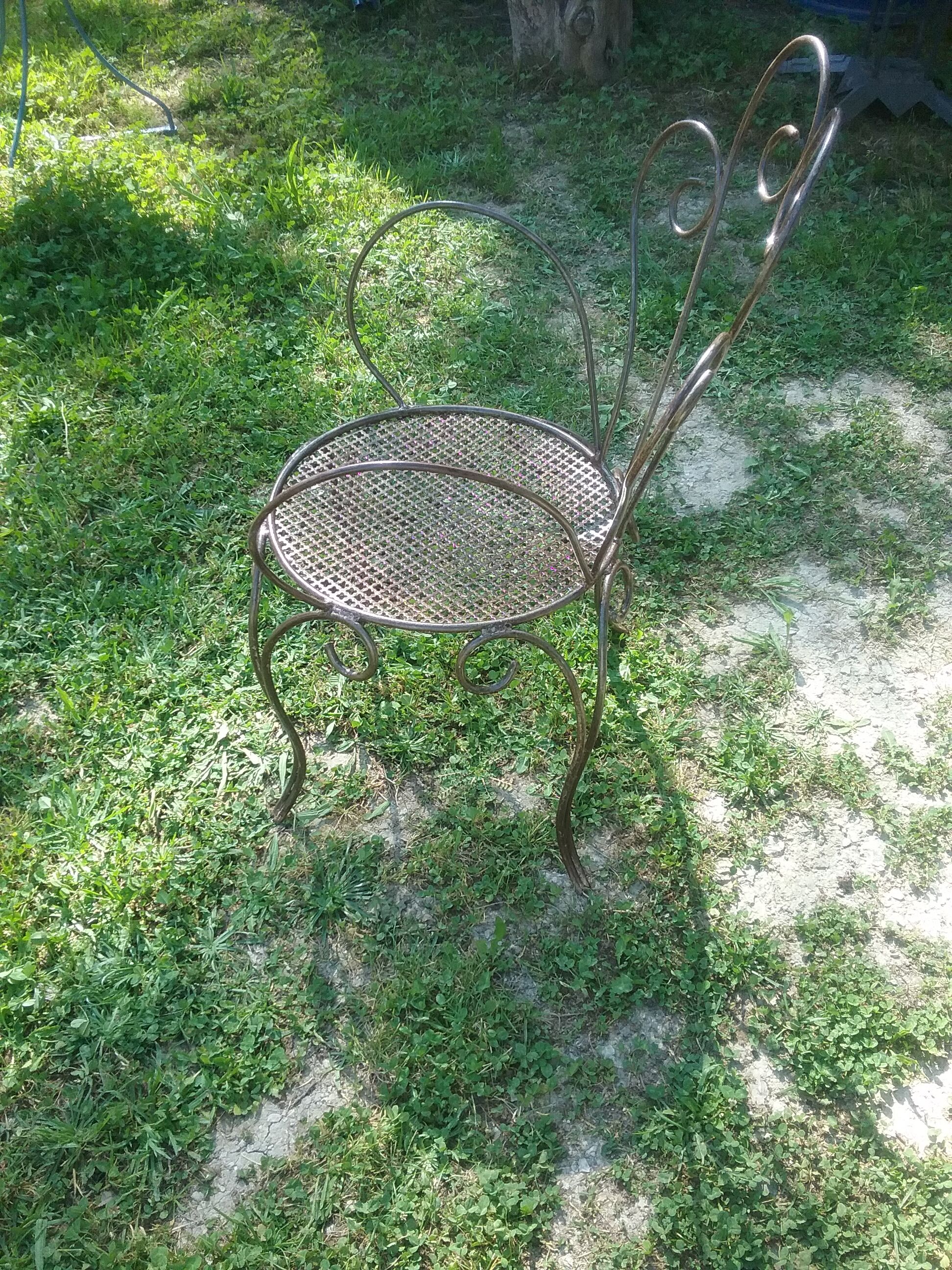 Wrought iron garden furniture