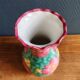 Vintage Floral Ceramic Vase - Large Barbotine Vase with Pink Flowers