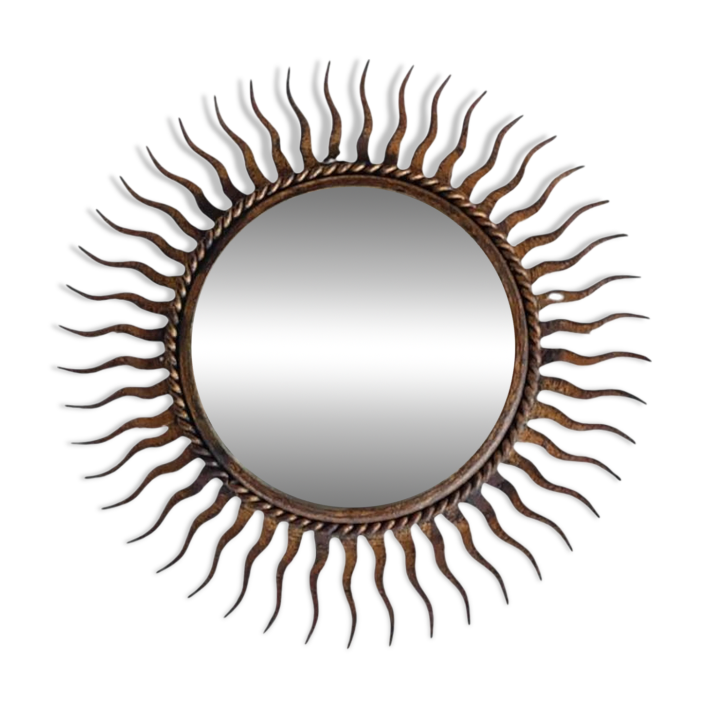Authentic small sun mirror from the 1960s/70s