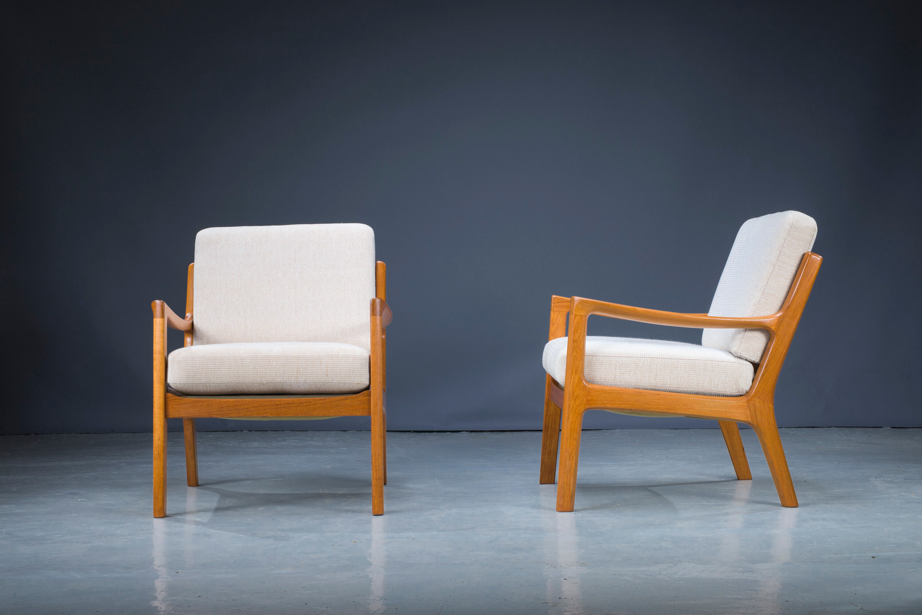 Teak Senator armchairs by Ole Wanscher