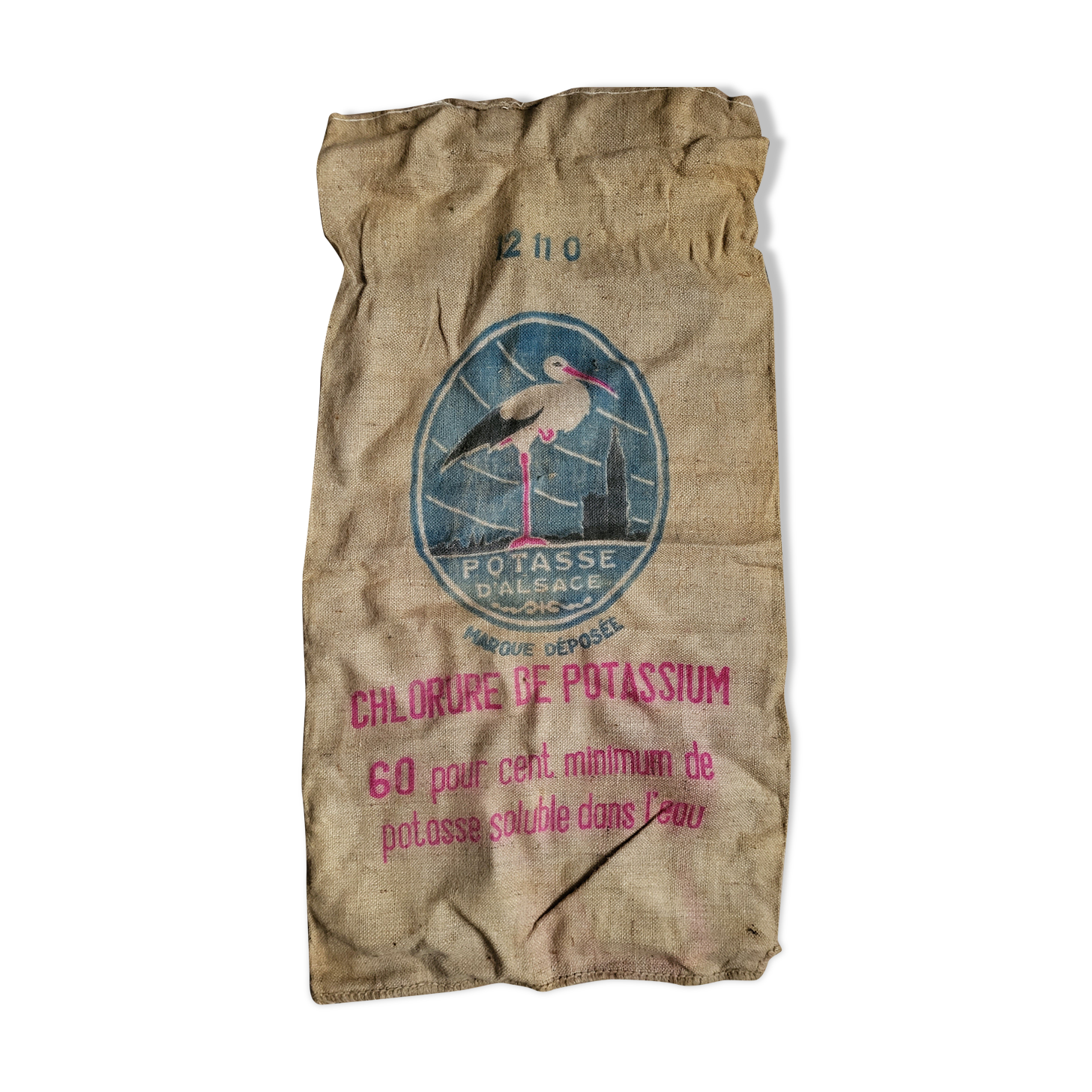 Sac en toile de jute potasse d'alsace