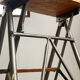 Metal and wood workshop ladder 4 steps